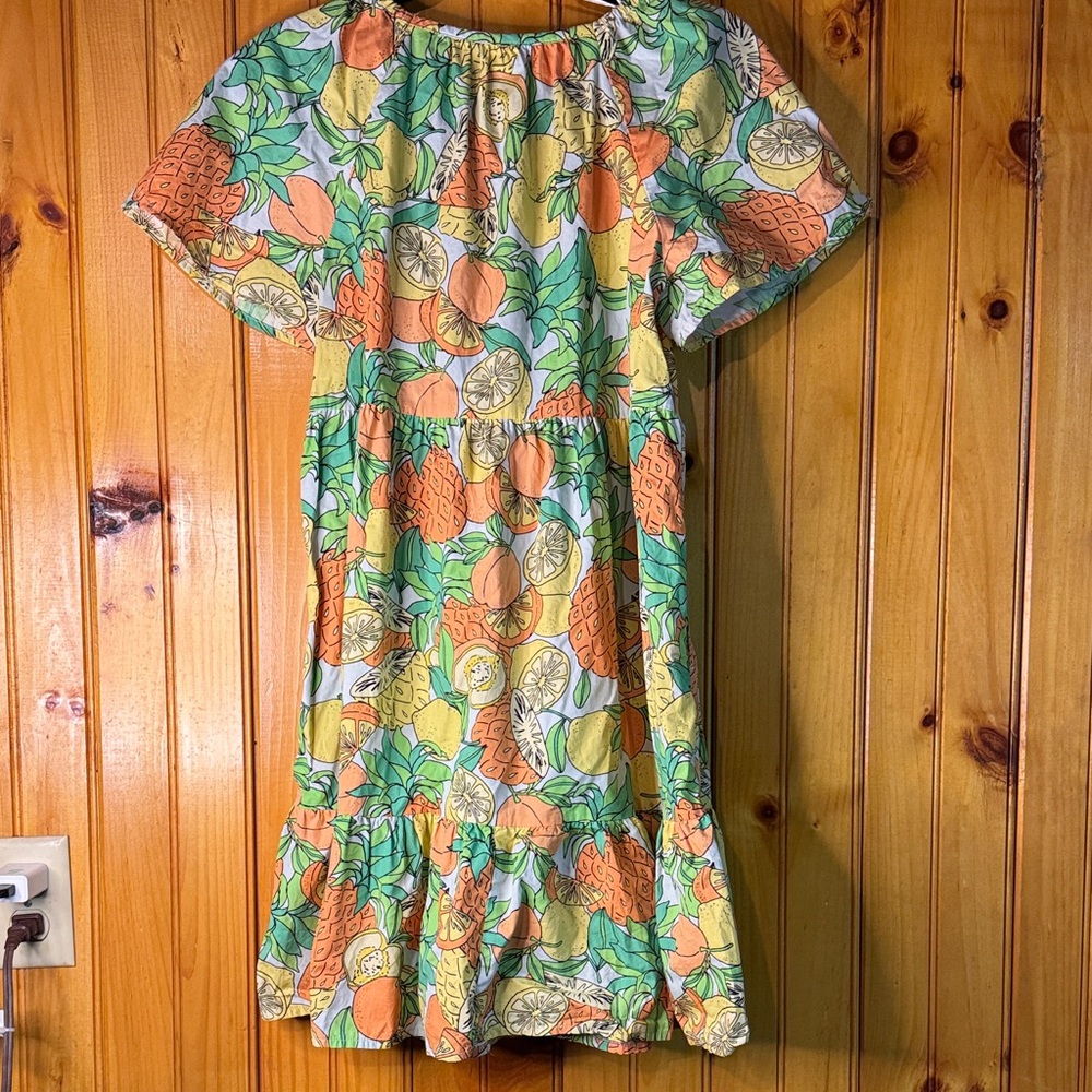 Peyton&Parker 100% Cotton Colorful Floral Midi Dress - Picture 5 of 5